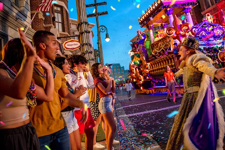 Mardi Gras é o famoso carnaval de Nova Orleans que acontece na Universal Orlando Resorts