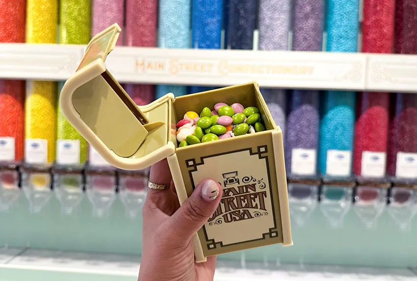 Disney's new candy can inspired by the famous Main Street Dumpsters of Magic Kingdom