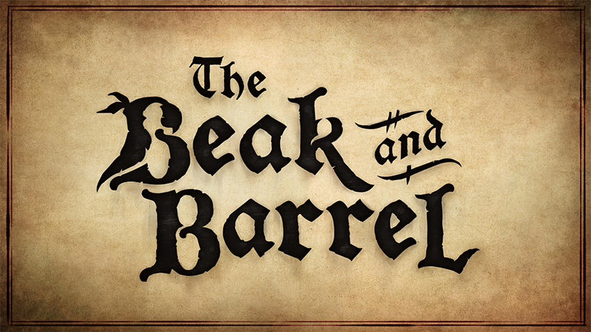 Banner of The Beak and Barrel, new Pirates of the Caribbean bar at Magic Kingdom