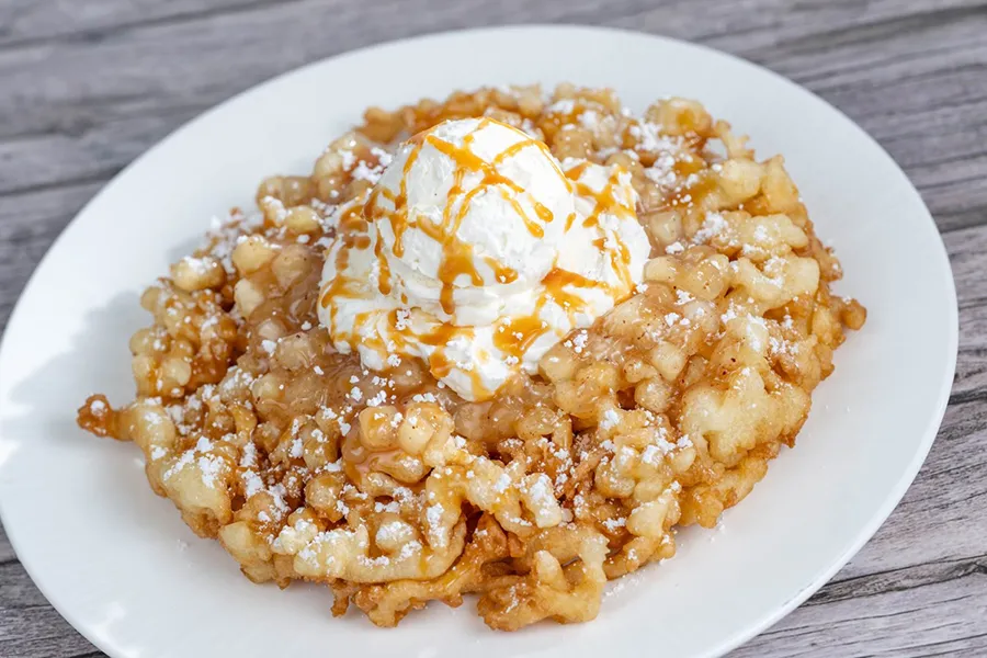 Apple cake with ice cream to celebrate the Fourth of July holiday at Walt Disney World