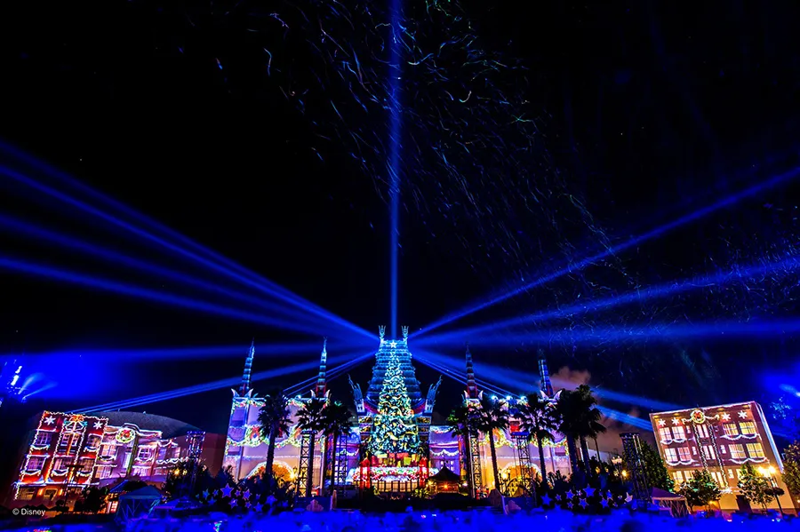 Chinese Theater is the stage of the Jingle Bell show, Jingle BAM! during Jollywood Nights