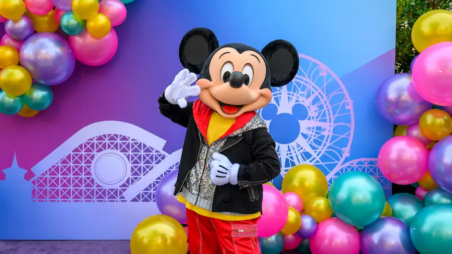 Mickey Mouse on the stage of D23 in California